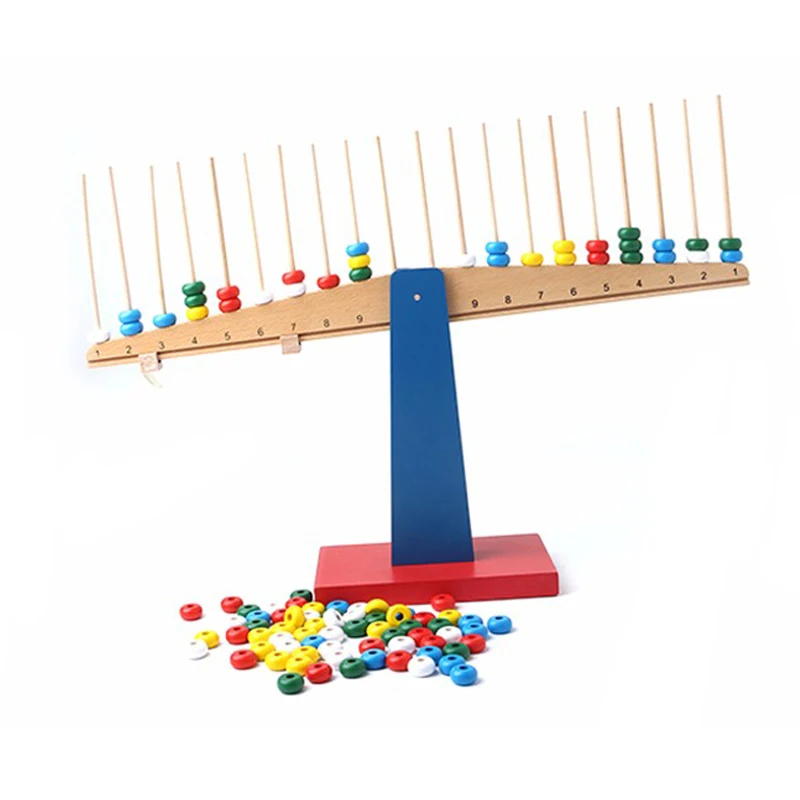 Монтессори Развивающие деревянные игрушки для детей весы Баланс пучка