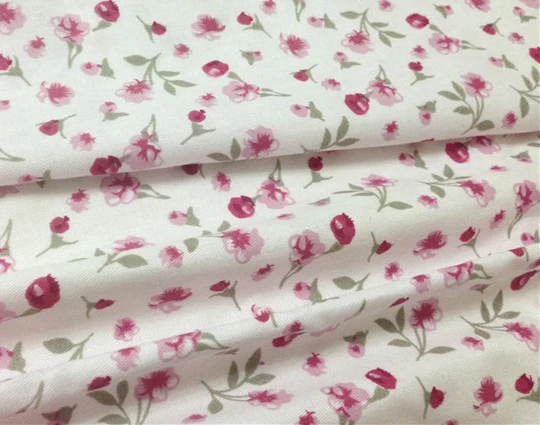 ZY DIY Pretty 50x160 см большая и маленькая фиолетовая Цветущая хлопковая ткань с