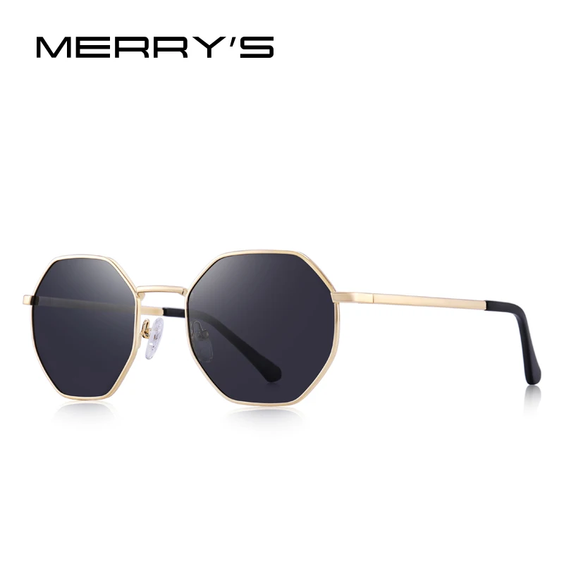 C03 Gold MERRYS дизайн женские модные квадратные Поляризованные Солнцезащитные очки женские трендовые солнцезащитные очки восьмиугольная оправа защита UV400 S8319 - Цвет линз: C03 Gold