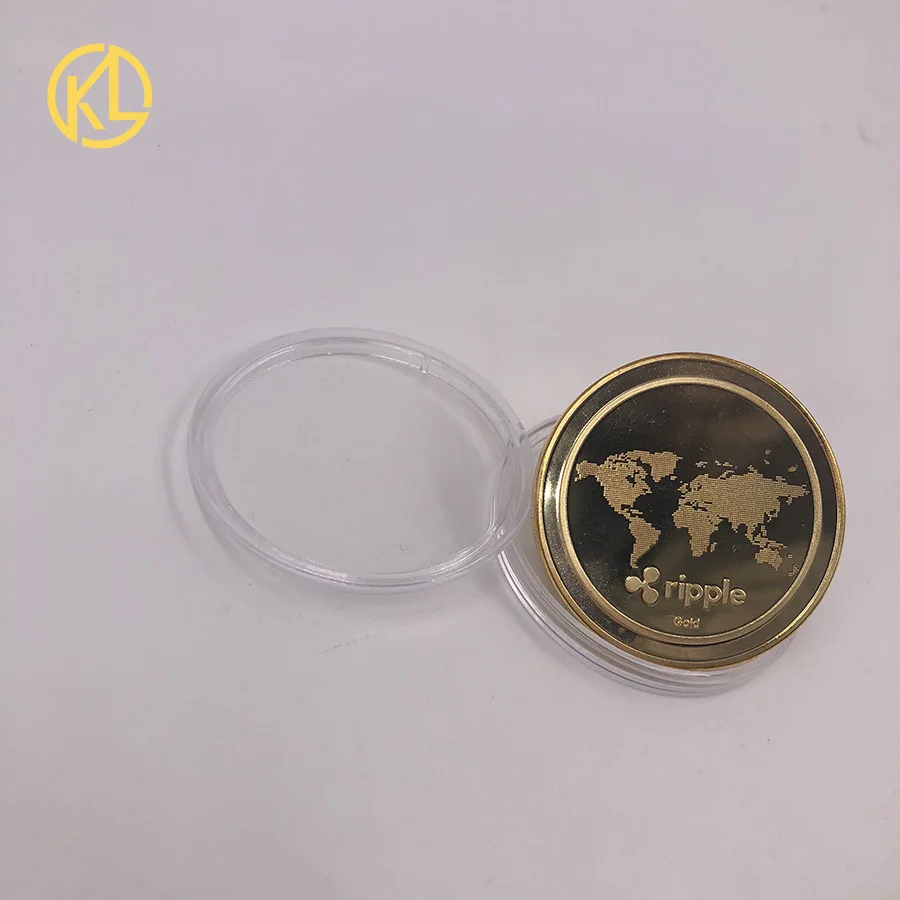 Криптовалютная монета Биткоин памятная круглая XRP Ripple коллекционная