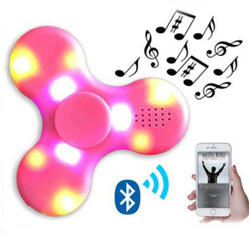 Светодиодный Спиннер Bluetooth динамик с подшипником для EDC ABS соединение