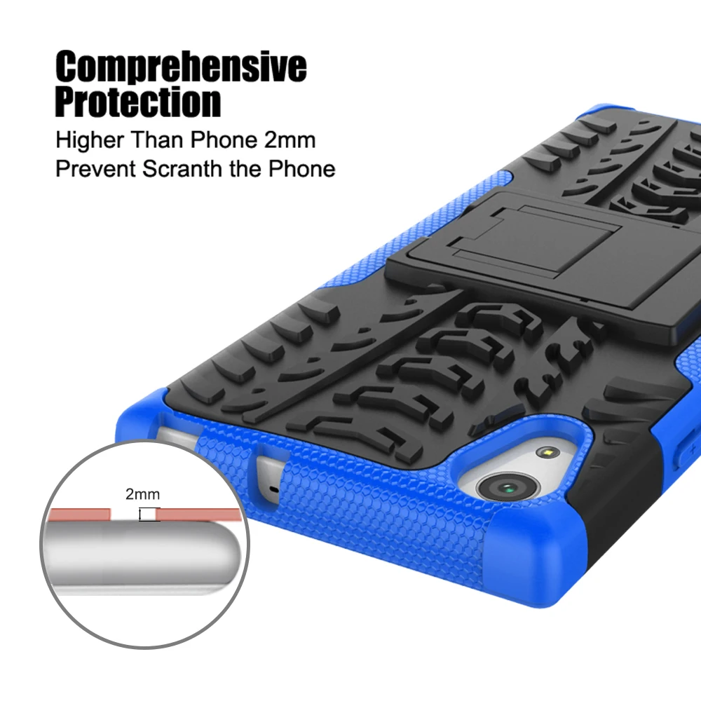 Cases for Sony XZ Premium X XA XA1 Plus XA2 ultra E5 C5 L1 L2 XZ1 XZ2 Compact Heavy Duty Hard PC Soft Silicone Stand Case Cover |