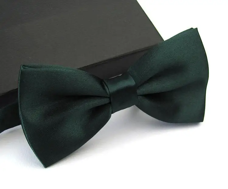 Однотонная бабочка галстук-бабочка для мужчин и женщин - Цвет: dark green no b