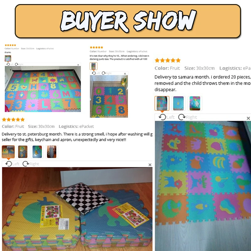 Детский коврик пазл из вспененного этилвинилацетата 10 шт./компл.|crawling pad|baby floorbaby