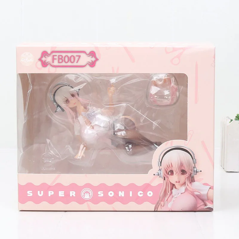 in box Супер купальный костюм Sonico lying Ver. ПВХ фигурка Коллекционная модель SuperSonico игрушки для взрослых Аниме Фигурка Горячая Девочка Кукла - Цвет: in box