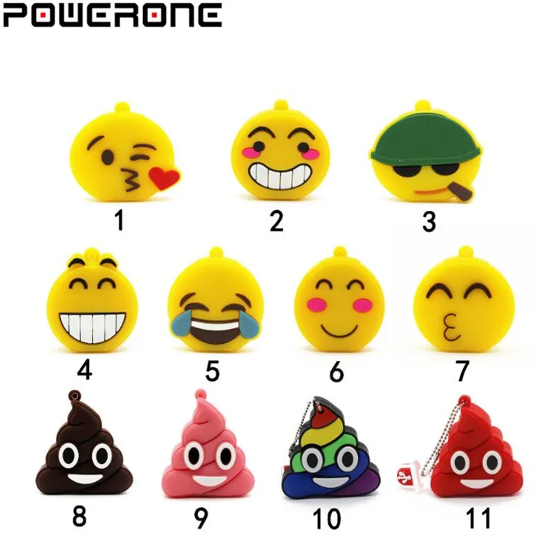 POWERONE Trolly забавная какашка USB флеш накопитель Smiley face feces dung memory Stick мультяшная