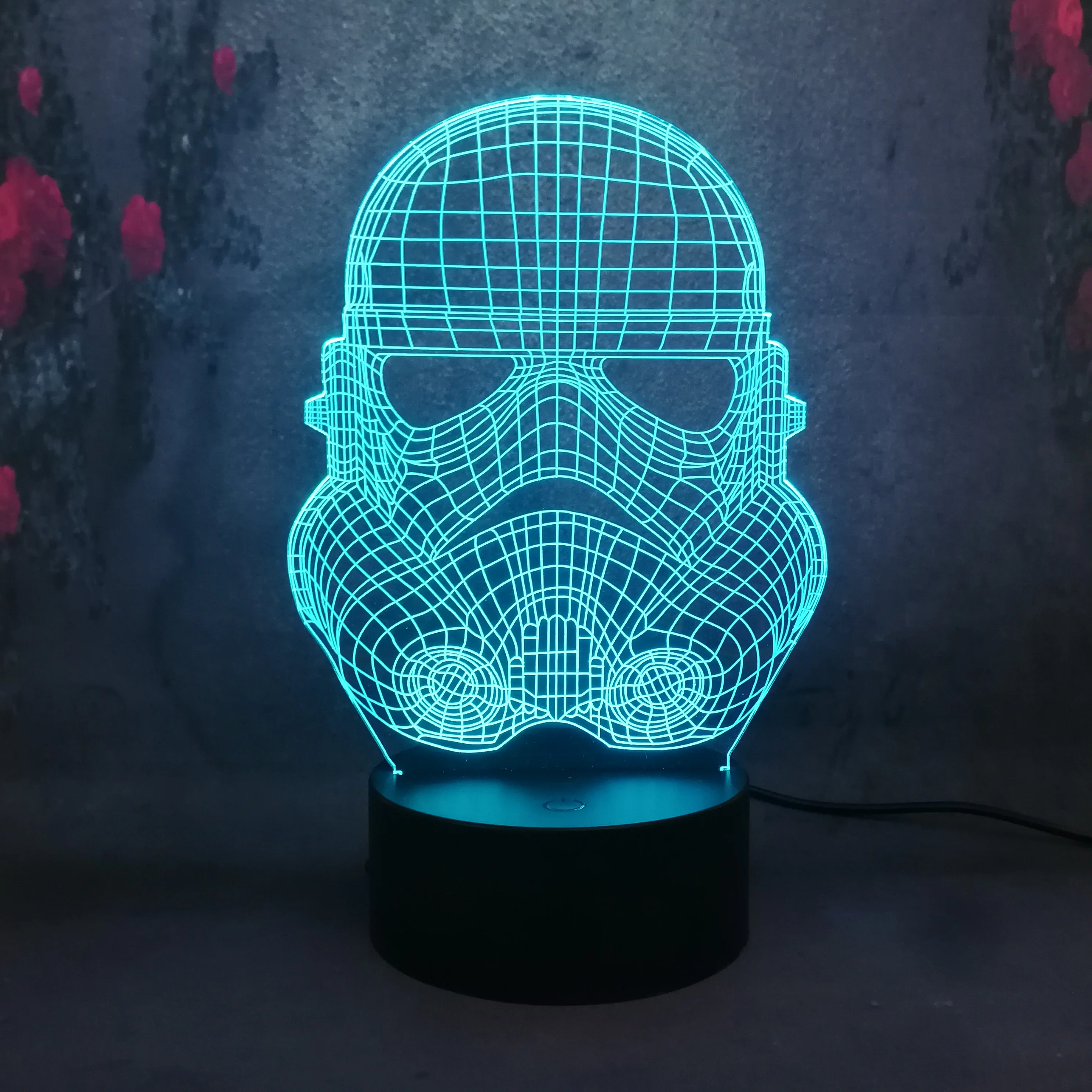 Бесплатная доставка Звездные войны Белый воин 3D USB настольная лампа для детей 7