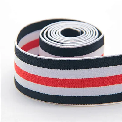 black white red 4cm Резинка 4 см ширина мягкий Блестящий золотистый Серебристый РЕЗИНКИ 40 мм шитье DIY сумка шляпа одежда платье аксессуары для одежды 1 м - Цвет: black white red 4cm