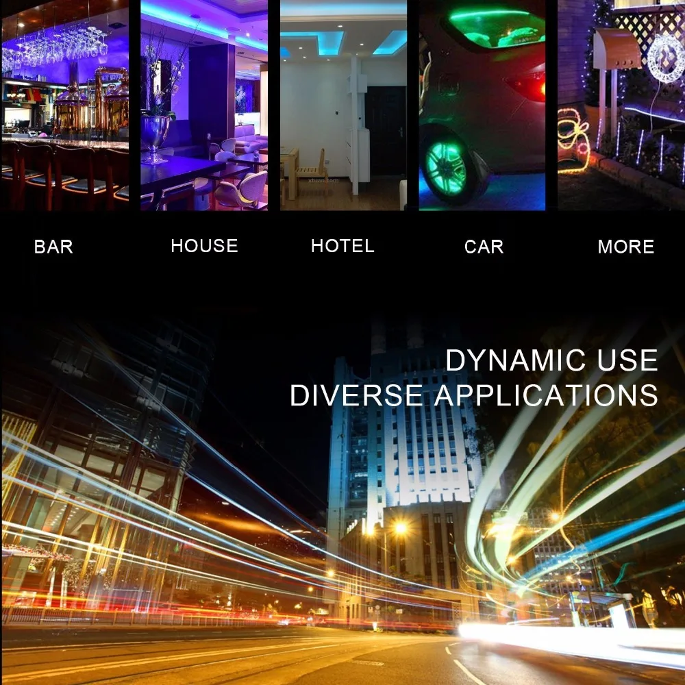 Светодиодная лента гибкая RGB полоса 5 м Диодная постоянного тока 12 В + пульт