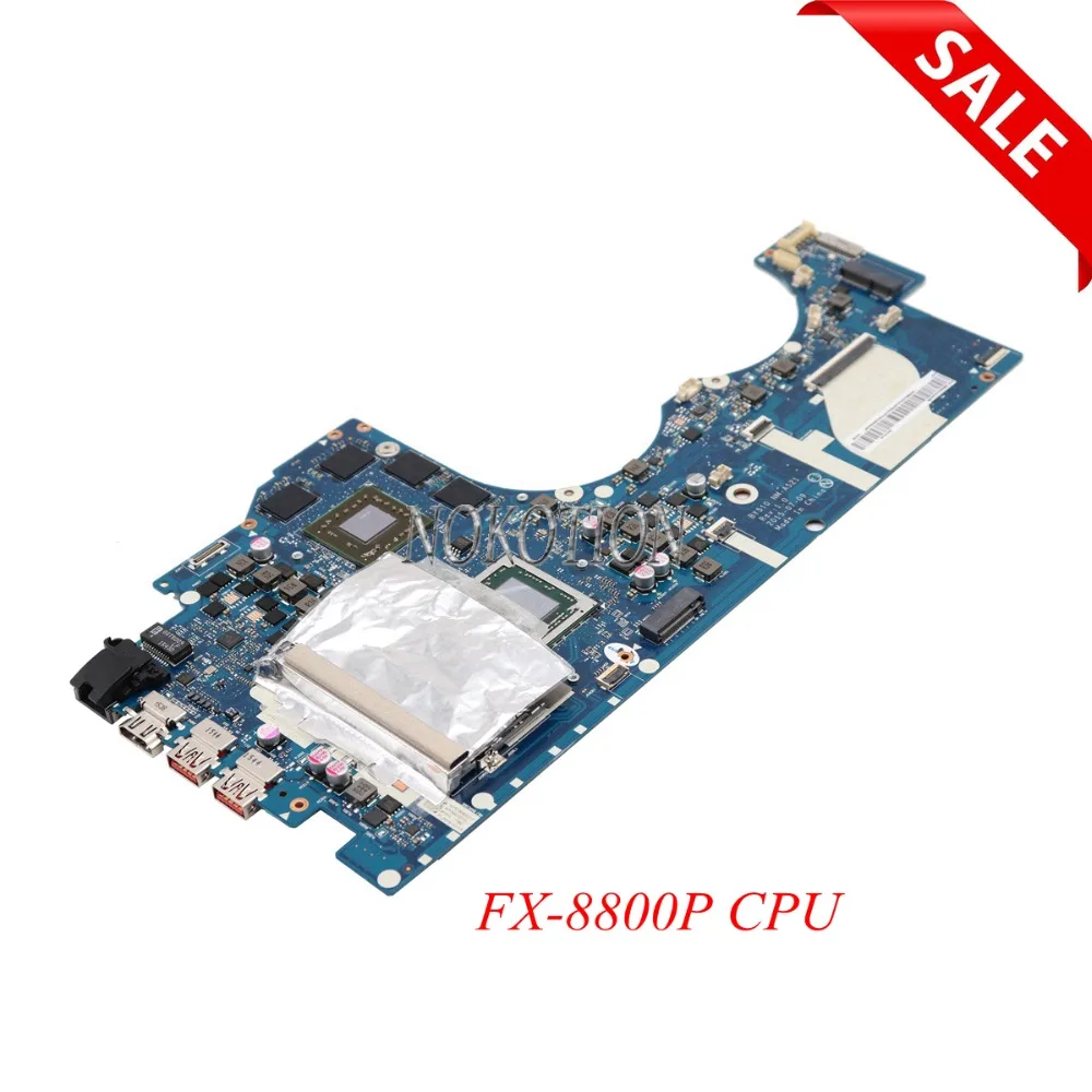 

NOKOTION BY510 NM-A521 For lenovo Ideapad Y700-15ACZ 15.6 inch FX-8800P CPU Radeon R9 M385 4G graphics Main board full tested