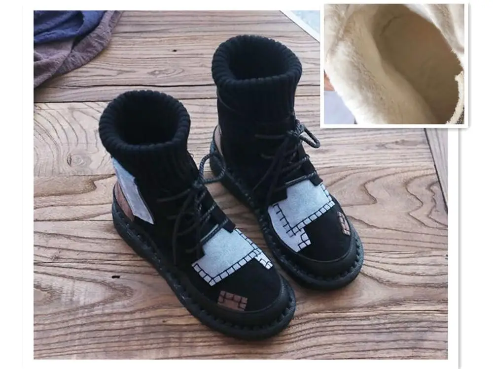 Black thin velvet Careaymade-Sen/женские ботинки на плоской подошве Удобные Ботинки martin с мягкой подошвой женские ботинки ручной работы - Цвет: Black thin velvet