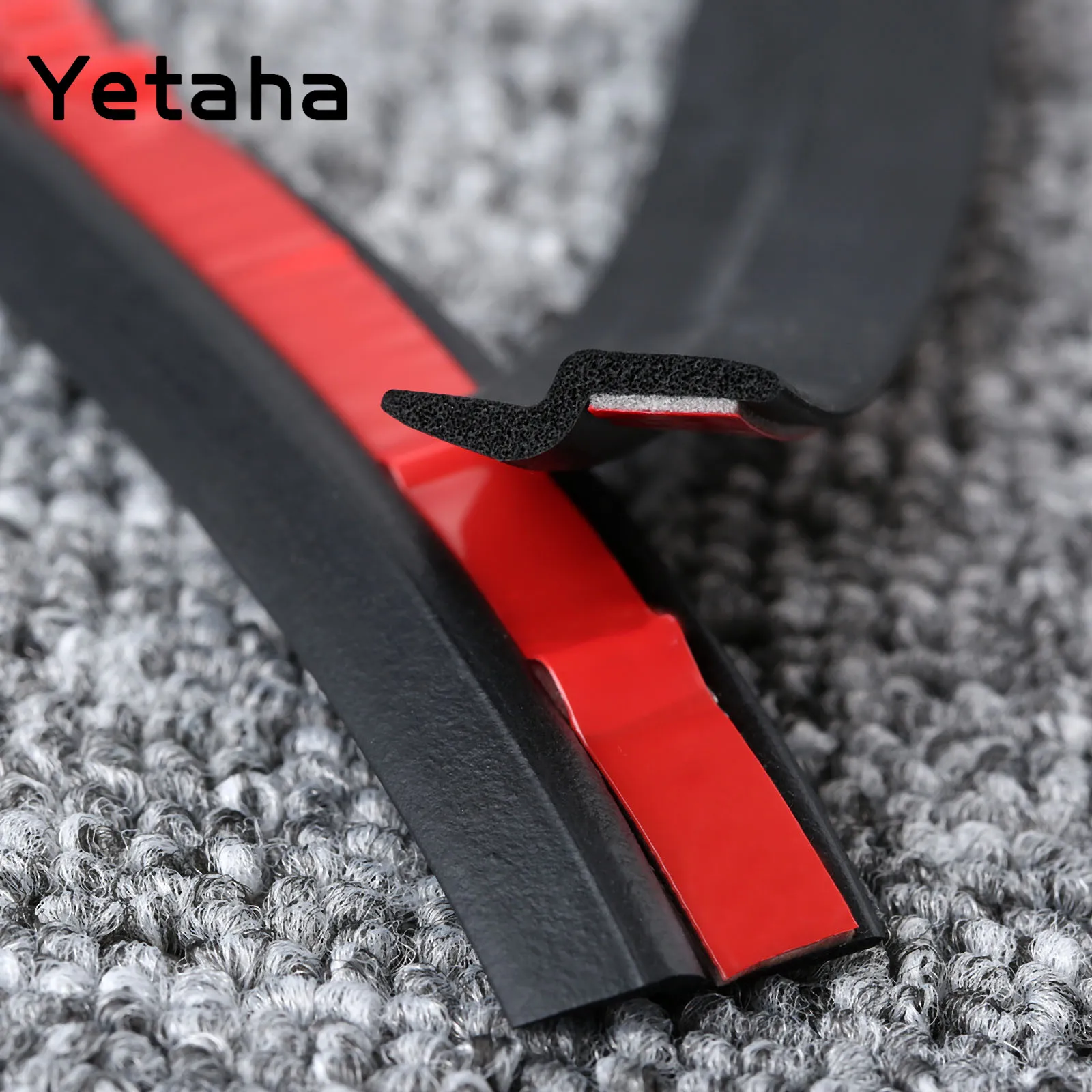 Yetaha 4 м автомобильные дверные уплотняющие полоски Z Тип EPDM Резина 21 мм для VW кромки