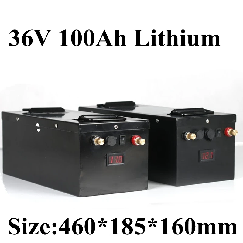 Е-байка 36В 100Ah литий-ионная литий-ионный Батарея 3,7 v для Мощность лодочный мотор солнечной энергии ветра UPS Панели солнечные RV комнаты автомобиля+ 42В 10A Зарядное устройство