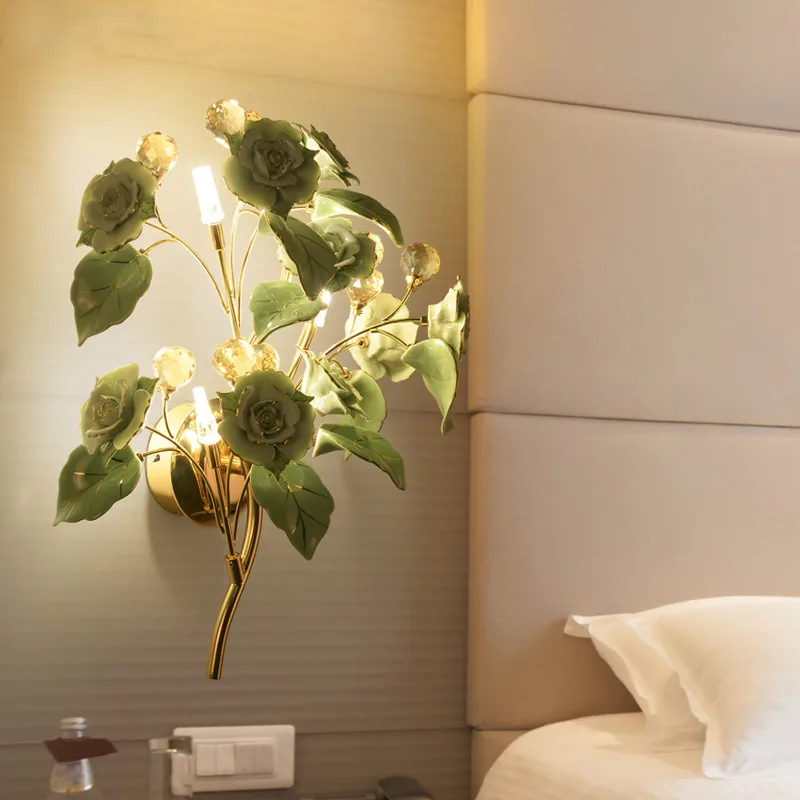 Гостиничный зал Led Бра Хрустальная настенная лампа для гардеробной спальни