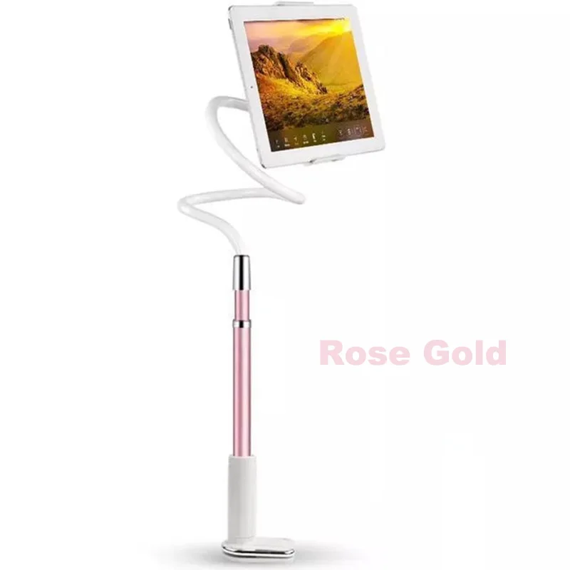 Rose Gold Арвин длинная рука Регулируемая подставка для планшета для IPad Pro IPhone X XS 4-11 дюймов телефон samsung планшет Гибкая ленивая кровать Рабочий стол - Цвет: Rose Gold