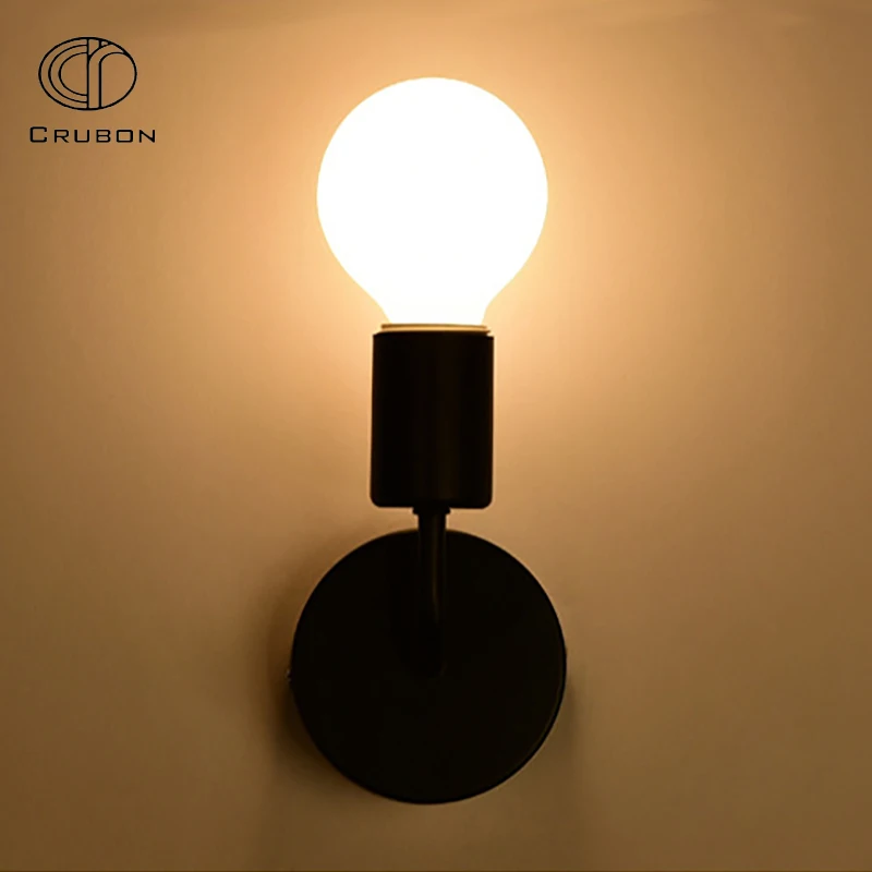 Современный настенный светильник с покрытием железный для спальни Цоколь E27 Lamparas
