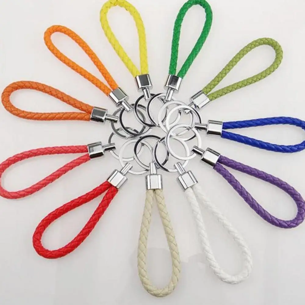 1 шт. новый тренд унисекс Плетеный кожаный шнур ручной работы волнистый брелок