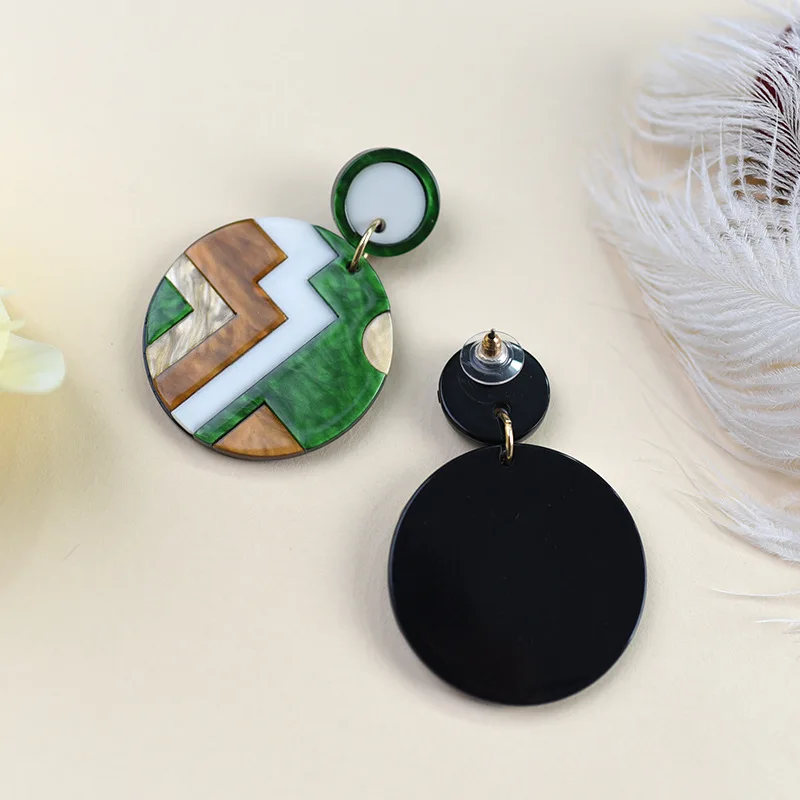 Женские серьги-капельки Carvejewl двойные круглые серьги в готическом стиле из смолы