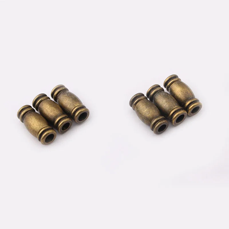 5 Sets Antique Bronze Oak Barrel Magnetic Clasps For 4mm Round Leather Cord DIY Bracelets Connectors Accessories Making Fittings | Украшения