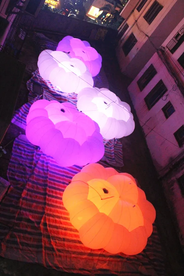 Бесплатная доставка диаметр 3 м Надувное освещение облако на Рождество|cloud|cloud light