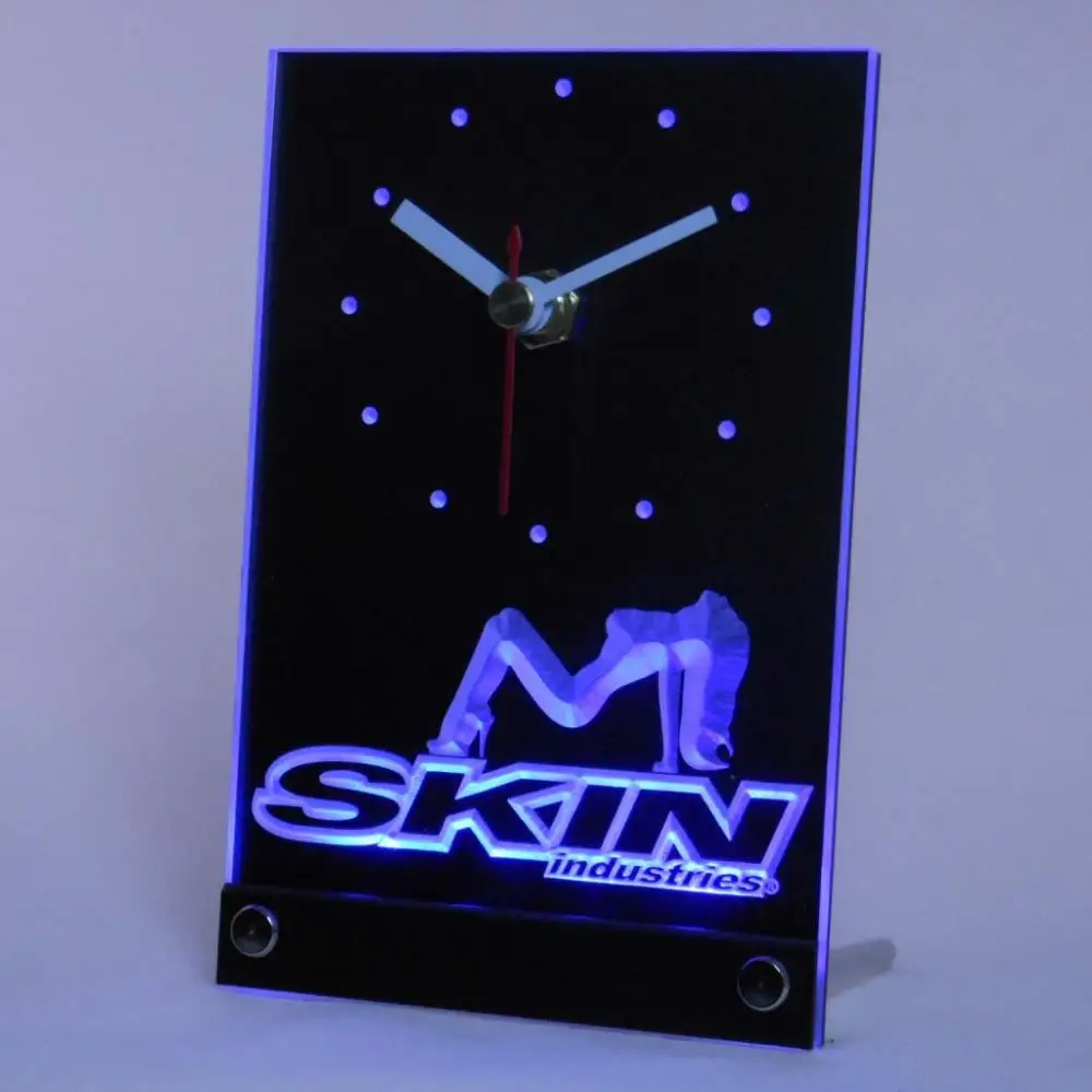 Настольные 3D светодиодные часы tnc0208 Skin Industries | Дом и сад