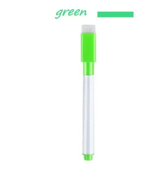 only 1pc green pen Маленький размер А5, магнитная доска, магниты на холодильник, белая маркерная доска, ластик для записи, записывать сообщение, доска для напоминания, блокнот - Цвет: only 1pc green pen