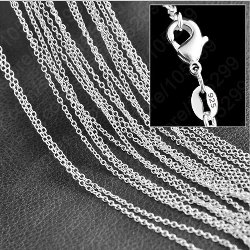

Free Shipping wholesale 50pcs/lot Silver Plated 1mm Link Rolo Chains 16",18" ,20",22",24inch Fashion Jewelry Chains C003