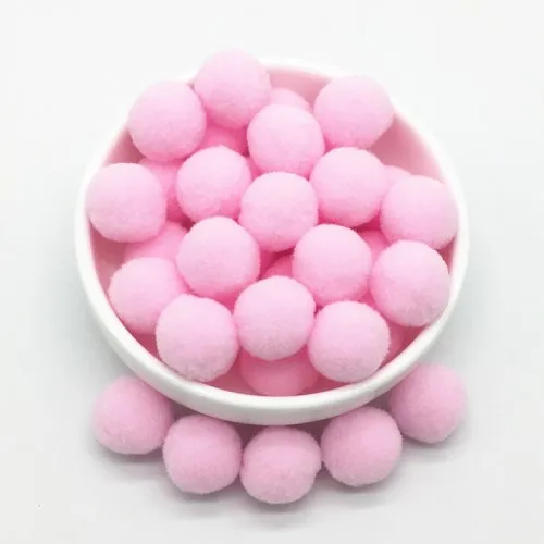 20mm 13Pink Розовый красный помпон меховые шары DIY мягкие помпоны ручной работы помпоны Свадебные украшения клей на ткани аксессуары 8 мм до 30 мм 20 г - Цвет: 20mm 13Pink
