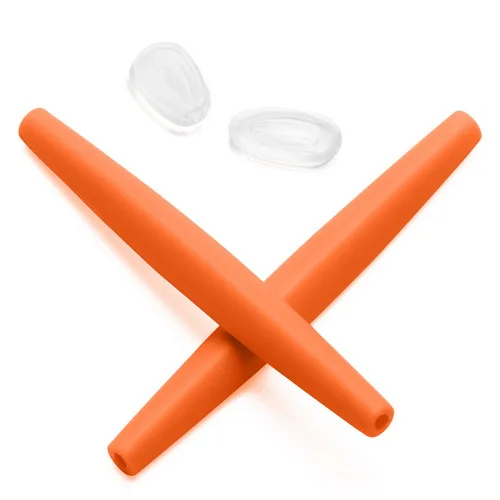 Orange Mryok резиновый комплект сменные носки с ушками и прозрачные носовые накладки для солнцезащитных очков 2012 - Цвет: Orange