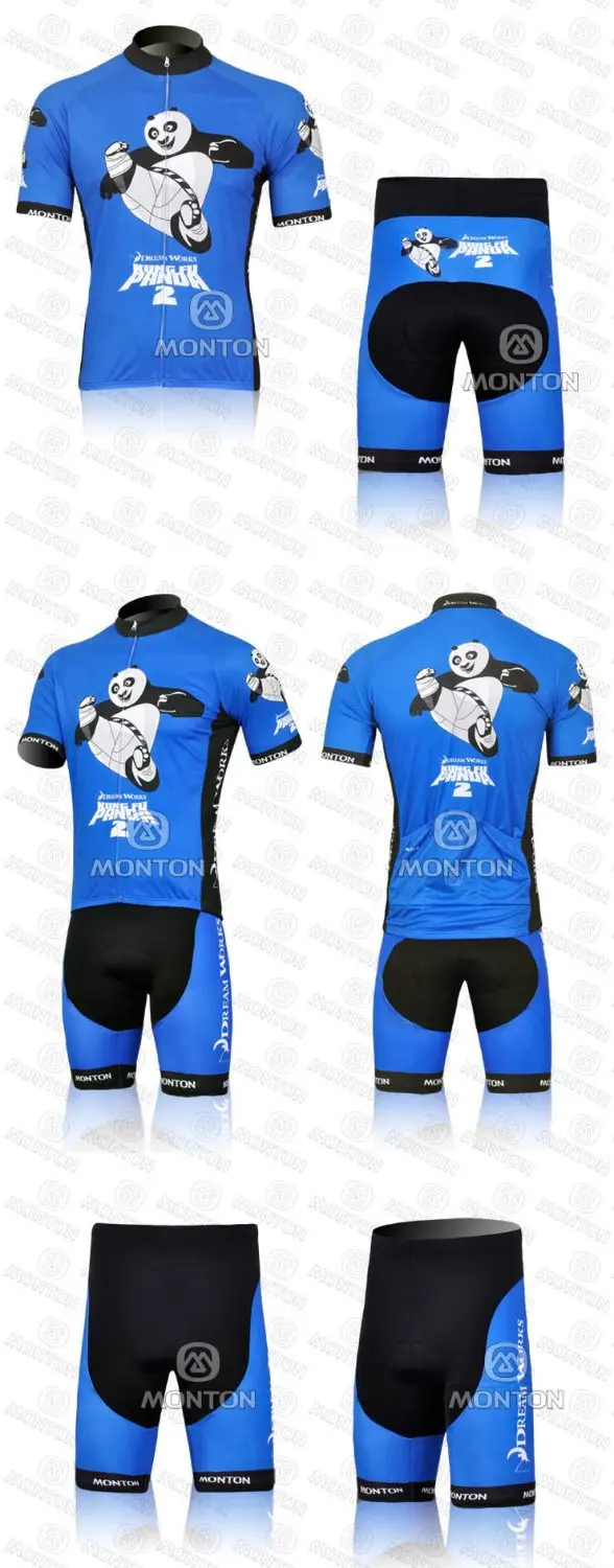 2013 KUNG FU PANDA Team Cycling clothing /Cycling wear/ jersey short sleeve+Shorts Sets Suite Free Shipping | Спорт и развлечения