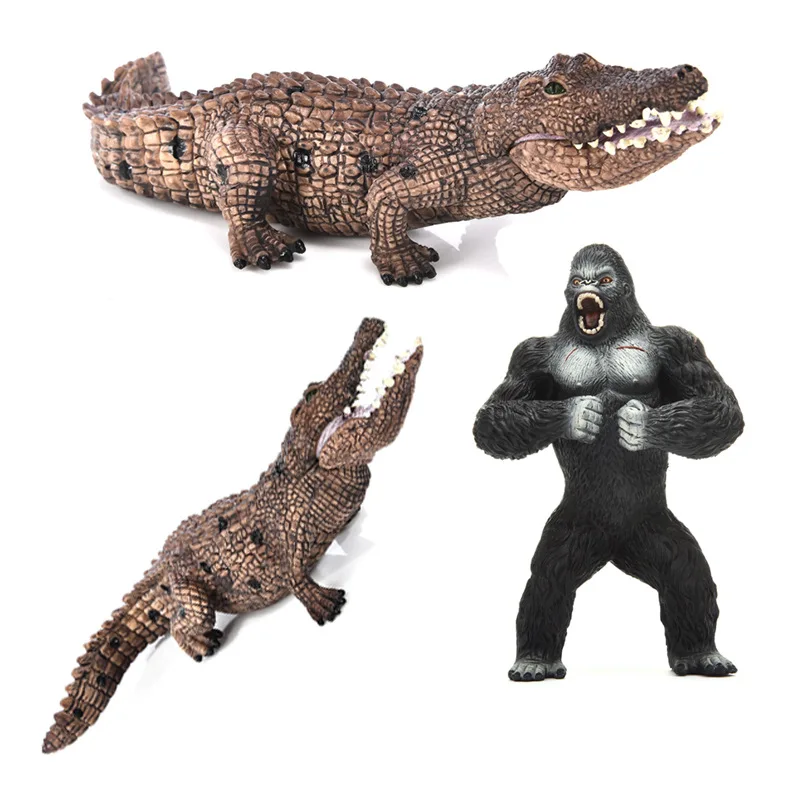 

Дропшиппинг, твердый крокодил, Модель King Kong, Доисторический гигант, орангутан, нильский крокодил, игрушка, подарок для ребенка