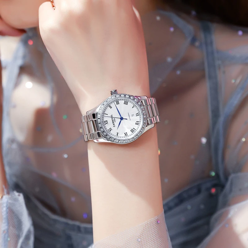 Женские автоматические механические часы Datejust из нержавеющей стали с римскими