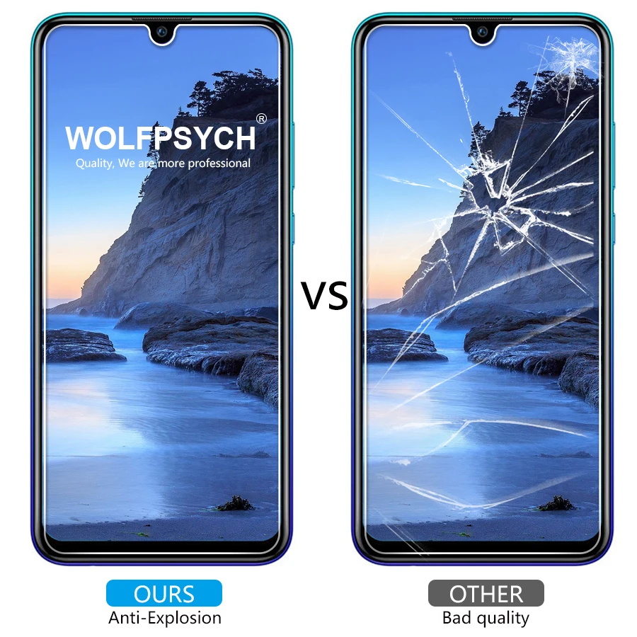 WOLFPSYCH 2.5D Закаленное стекло для huawei P Smart 2019 9 H прозрачная защитная пленка против