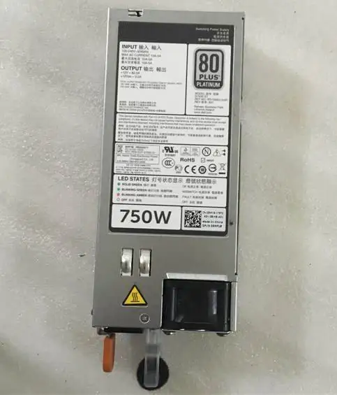 Качественный блок питания 100% для R720 R620 R520 T620 05NF18 F750E-S0 750 Вт полностью протестирован.
