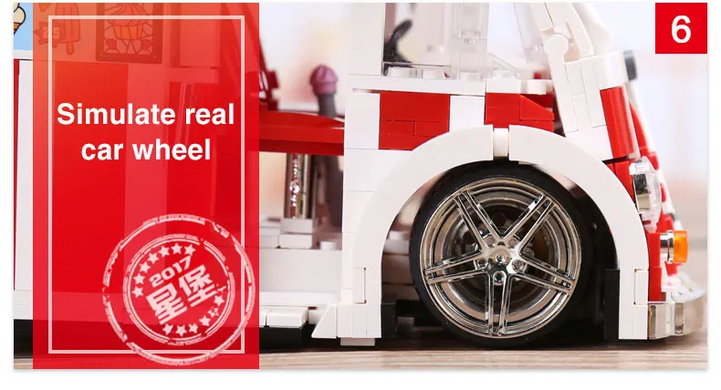 1000 шт. Xingbao 08004 Creator Technic Car Series набор для мороженого, строительные блоки, игрушки для детей, Рождественский подарок на день рождения