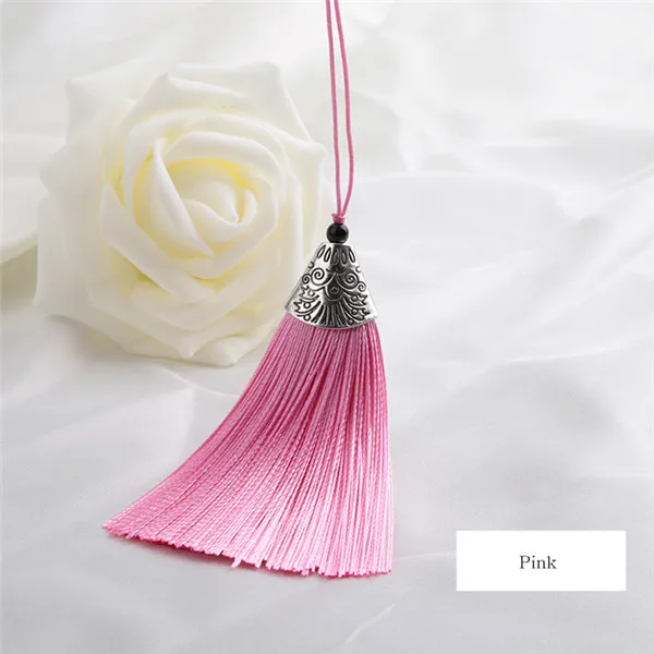 Pink 5 шт. многоцветная декоративная подвеска из полиэстера с кисточками DIY занавес Швейные аксессуары в китайском стиле Закладка маленькая кисточка - Цвет: Pink