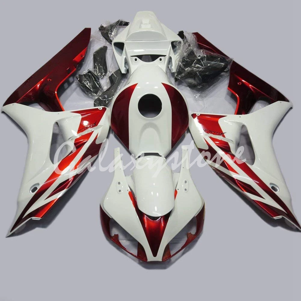 ABS литья под давлением-красный и серебристый черный обтекатель для мотоцикла
