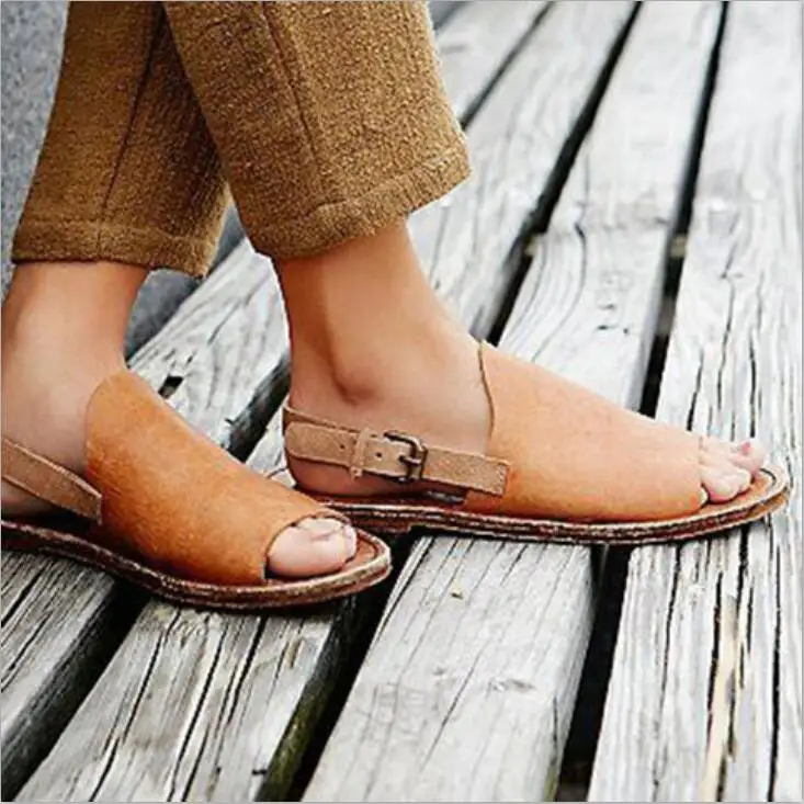Для девочек sandalias mujer Женская летняя обувь Босоножки на плоской подошве с