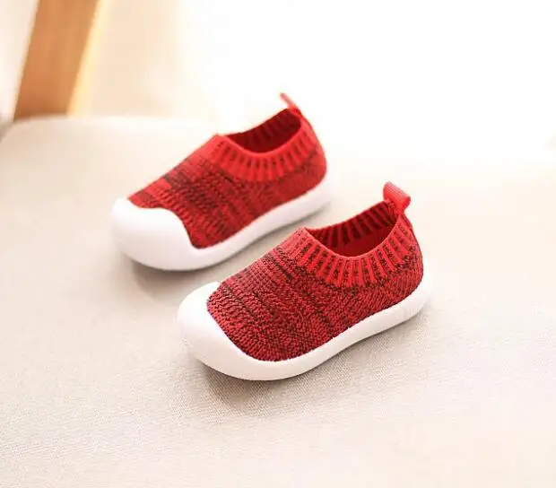 

2020 Autumn Toddler Baby Shoes Canvas Soft Bottom Non-slip Knit Casual Shoes Boy Girl Moccasin Footwear Shoes