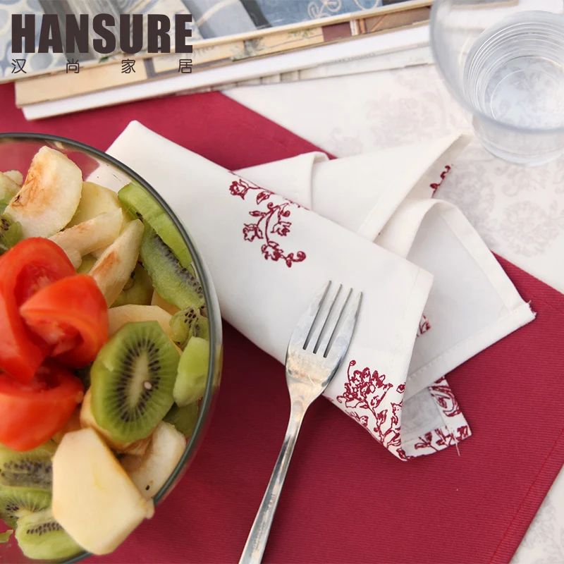 Hansure Столовые салфетки ткань квадратный Атлас Ткань салфетка платочек для