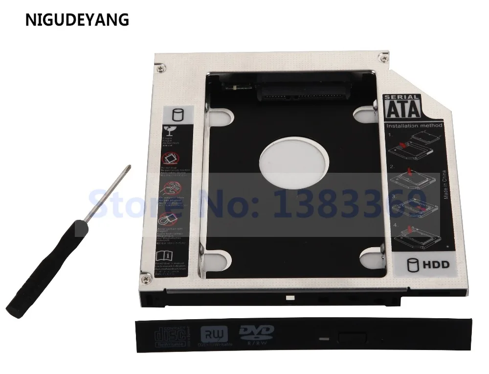 NIGUDEYANG SATA 2nd Second Hard Drive HDD SSD Frame Caddy Adapter for Sony Vaio VPCCB3P1E VPCEB1Z1E VPCEB3E4R VGN-CS190 | Компьютеры и