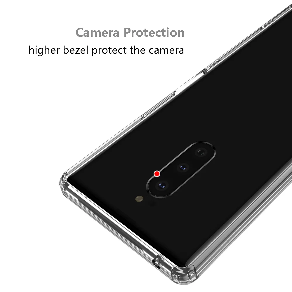 Чехол для Sony Xperia 1 10 Plus ударопрочный Прозрачный Жесткий Тонкий чехол накладка