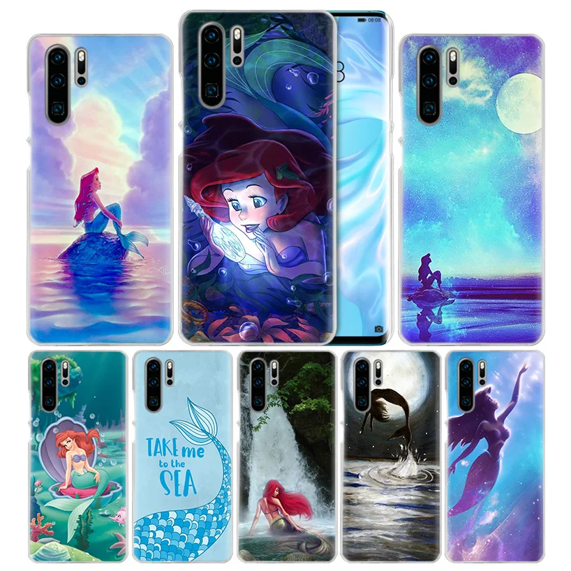 Маленький чехол с русалкой для huawei P20 P30 P Smart Nova 4 3i P10 P9 P8 mate 10 20 lite Pro Mini жесткий чехол для телефона из ПК