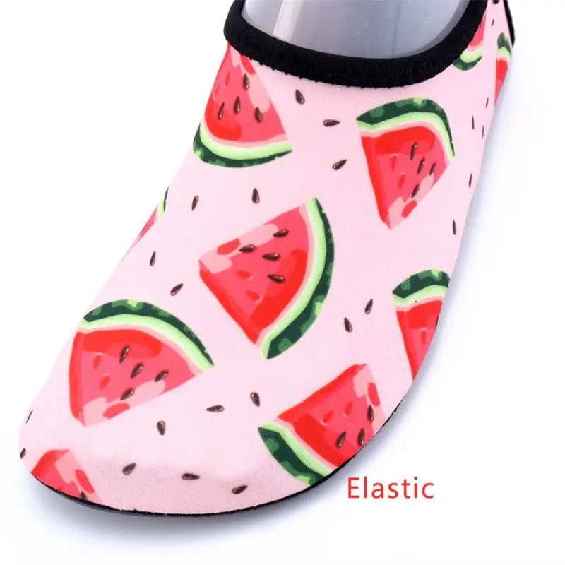 

Sell at a loss! Toddler Kids Swim Water Shoes Cute Colored Watermelon Fruit Print Quick-Dry Non-Slip Sole Barefoot B