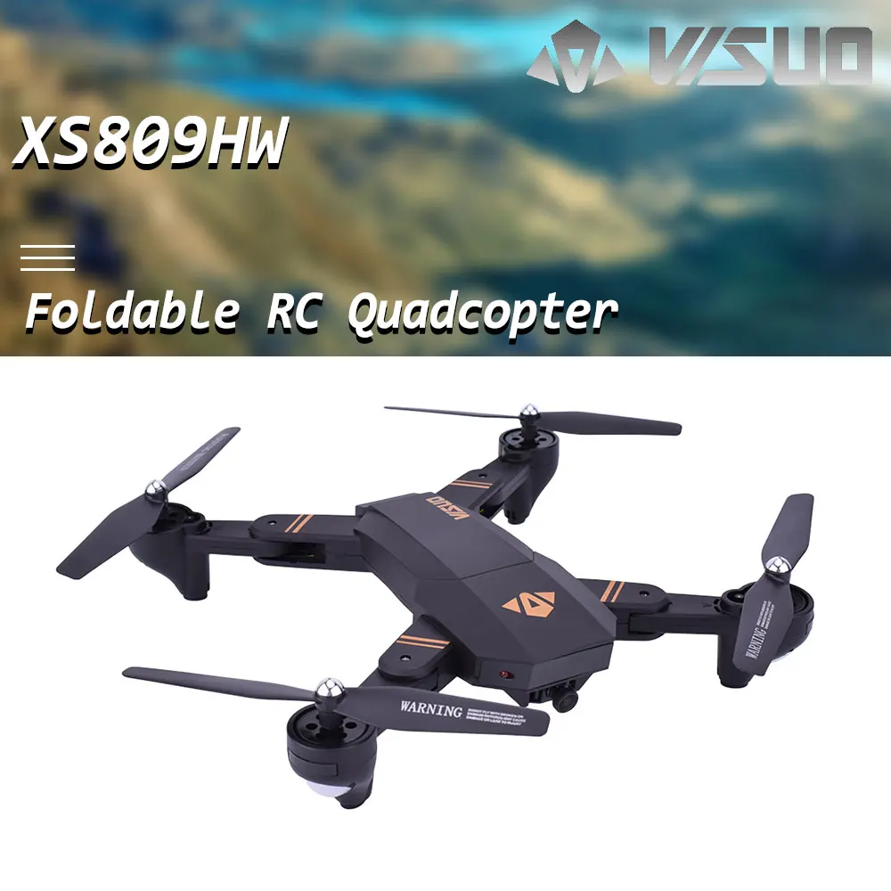 Складной Дрон VISUO XS809HW с широкоугольной HD камерой 720P Wi Fi FPV режимом удержания