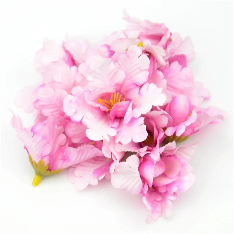 Pink 10 шт., 5 см, Мини, шелковая, градиентная Орхидея, искусственный цветок, голова для украшения свадьбы, сделай сам, венок, аксессуары, ремесло, искусственные цветы - Цвет: Pink