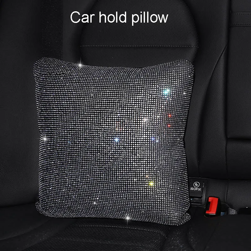 1pc Hold pillow Bling, со стразами и кристаллами подушка для шеи в автомобиль поддержка талии Алмаз авто подголовник подушка автомобиля аксессуары для интерьера для девочек женщин - Цвет: 1pc Hold pillow