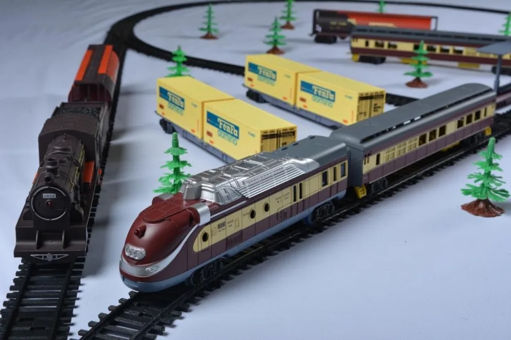 2017 Детский Электрический поезд набор игрушек ultralong track со звуком и светильник