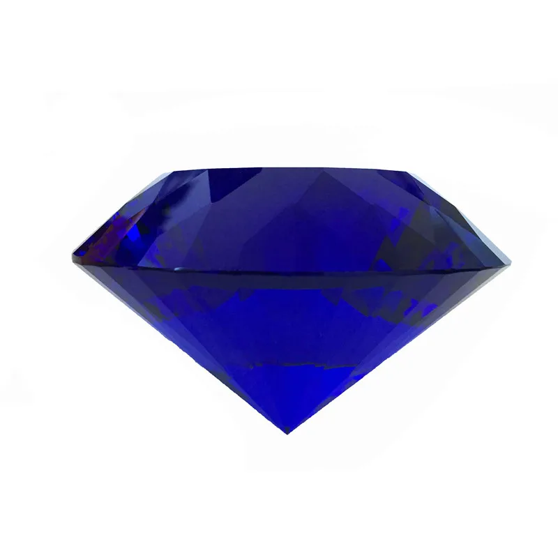 100mm 1pcs Multifaceted Crystal Diamond Paperweight Crafts Dark Blue For Shipping Mall Decoration Hot Sales | Лампы и освещение