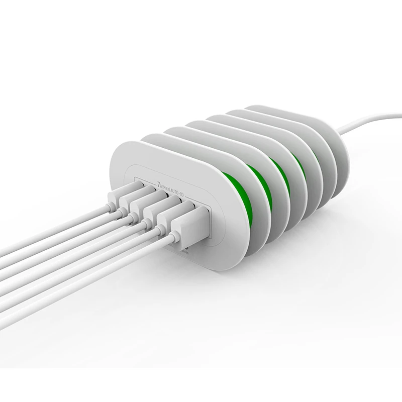 LDNIO A6702 USB зарядное устройство 5 портов в 2.4A 40 Вт зарядная станция для смартфонов и